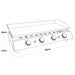 4 Burner Portable Gas Plancha 10kW BBQ Griddle, Stainless Steel - DG23