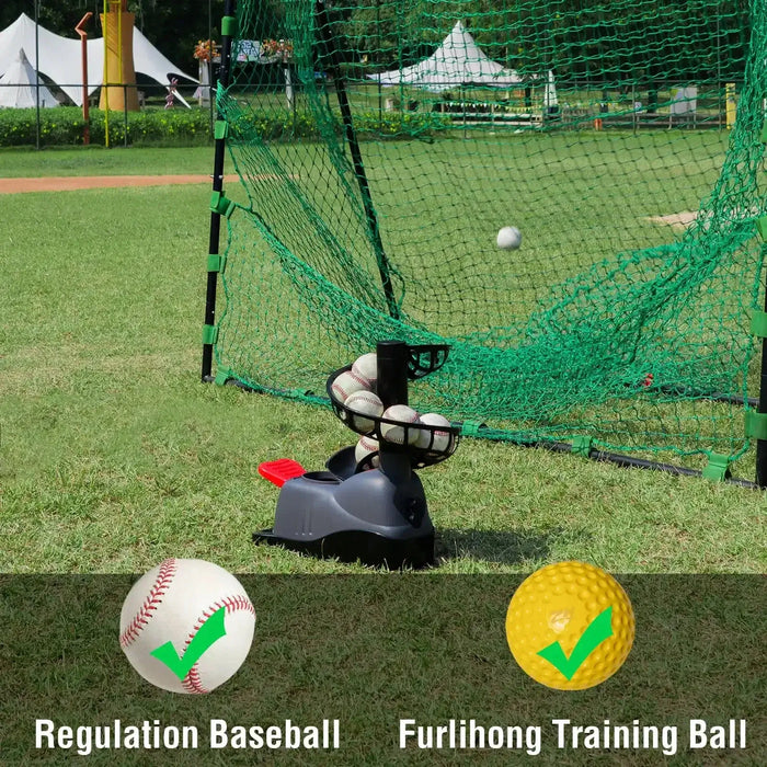 898BH Baseball Soft Toss Machine - Adjustable Angle, Step-On Paddle Launch, No Power Required"