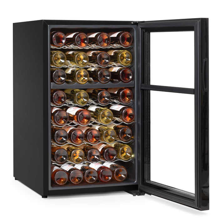 Baridi 52 Bottle Dual Zone Wine Cooler, Fridge, Touch Screen Controls, LED - Black - DH236