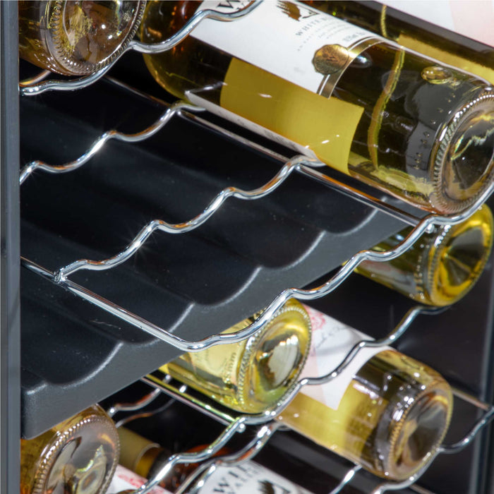 Baridi 52 Bottle Dual Zone Wine Cooler, Fridge, Touch Screen Controls, LED - Black - DH236