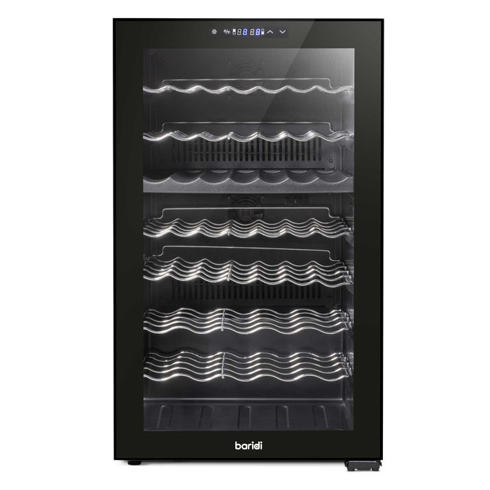Baridi 52 Bottle Dual Zone Wine Cooler, Fridge, Touch Screen Controls, LED - Black - DH236