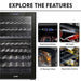 Baridi 52 Bottle Dual Zone Wine Cooler, Fridge, Touch Screen Controls, LED - Black - DH236