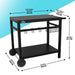 Portable Wood-Fired Pizza Oven with Cover/Carry Bag and Trolley - DG258