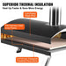VEVOR 12" Portable Pizza Oven Wood Fired Food Grade Stainless Steel BBQ Picnics Baking Pizza Burner for Backyard Outdoor Camping